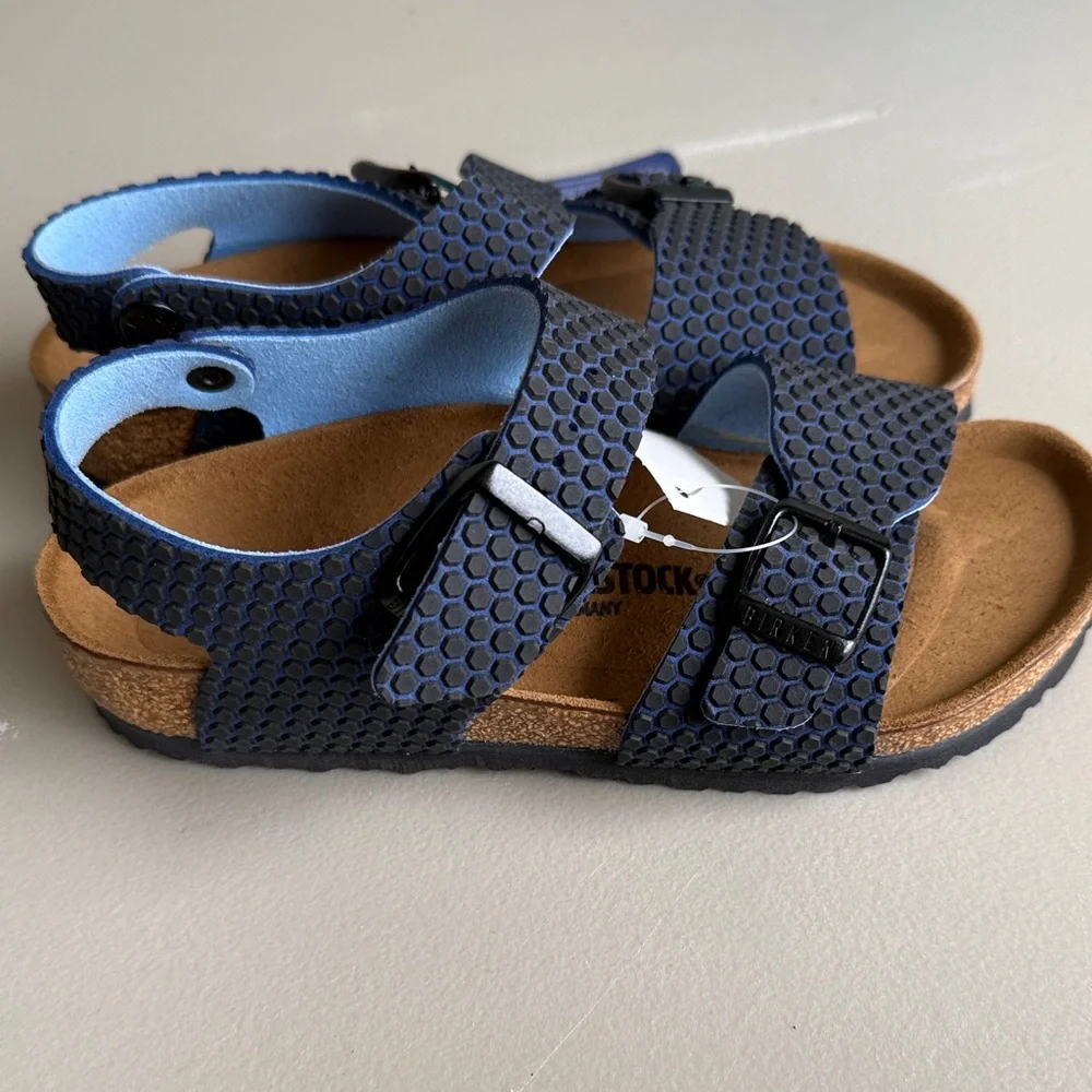 Birkenstock Kids Navy Textured Sandals - Picture 4 of 4